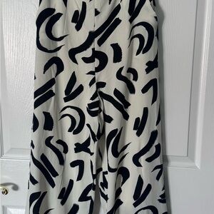 Women’s Black & White Abstract Print Jumpsuit